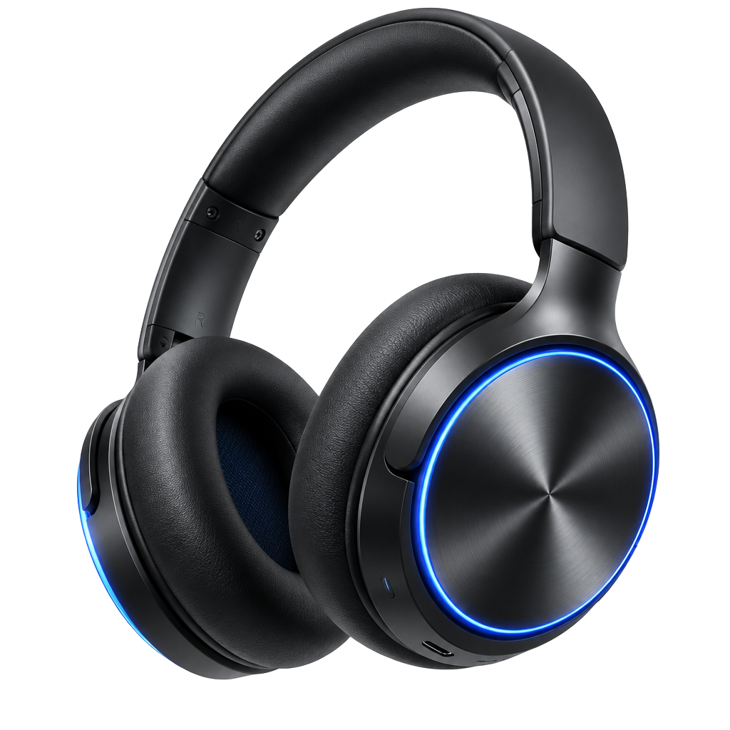 Wireless over-ear headphones